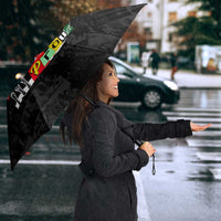 I Am Black History And I Strive To Make My Ancestor Proud Umbrella with Ancestral Collage Background and Afrocentric Lettering - Wonder Print Shop