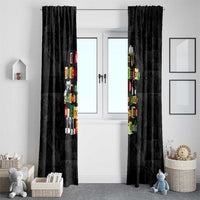 I Am Black History And I Strive To Make My Ancestor Proud Window Curtain with Ancestral Collage Background and Afrocentric Lettering - Wonder Print Shop