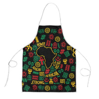 African Map Symbol Apron with Red Yellow Green Tribal Symbols and Empowering Pattern - Wonder Print Shop