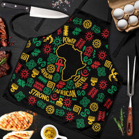 African Map Symbol Apron with Red Yellow Green Tribal Symbols and Empowering Pattern - Wonder Print Shop