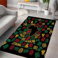 African Map Symbol Area Rug with Red Yellow Green Tribal Symbols and Empowering Pattern - Wonder Print Shop