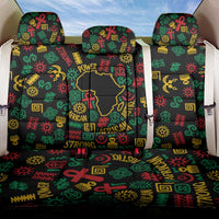 African Map Symbol Back Car Seat Cover with Red Yellow Green Tribal Symbols and Empowering Pattern - Wonder Print Shop