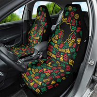 African Map Symbol Car Seat Cover with Red Yellow Green Tribal Symbols and Empowering Pattern - Wonder Print Shop