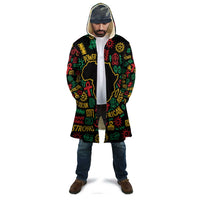 African Map Symbol Cloak with Red Yellow Green Tribal Symbols and Empowering Pattern - Wonder Print Shop