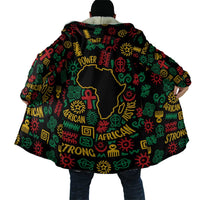 African Map Symbol Cloak with Red Yellow Green Tribal Symbols and Empowering Pattern - Wonder Print Shop