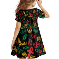 African Map Symbol Family Matching Long Sleeve Bodycon Dress and Hawaiian Shirt with Red Yellow Green Tribal Symbols and Empowering Pattern - Wonder Print Shop
