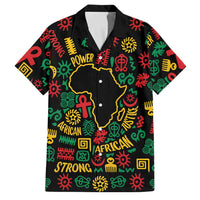 African Map Symbol Family Matching Long Sleeve Bodycon Dress and Hawaiian Shirt with Red Yellow Green Tribal Symbols and Empowering Pattern - Wonder Print Shop