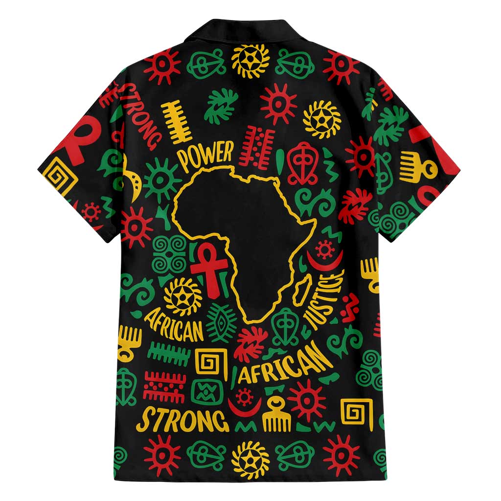 African Map Symbol Family Matching Long Sleeve Bodycon Dress and Hawaiian Shirt with Red Yellow Green Tribal Symbols and Empowering Pattern - Wonder Print Shop