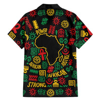 African Map Symbol Family Matching Long Sleeve Bodycon Dress and Hawaiian Shirt with Red Yellow Green Tribal Symbols and Empowering Pattern - Wonder Print Shop