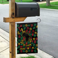 African Map Symbol Garden Flag with Red Yellow Green Tribal Symbols and Empowering Pattern - Wonder Print Shop