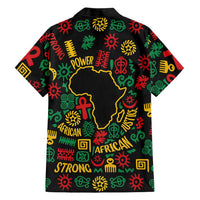 African Map Symbol Hawaiian Shirt with Red Yellow Green Tribal Symbols and Empowering Pattern - Wonder Print Shop
