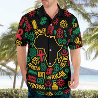 African Map Symbol Hawaiian Shirt with Red Yellow Green Tribal Symbols and Empowering Pattern - Wonder Print Shop