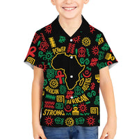 African Map Symbol Hawaiian Shirt with Red Yellow Green Tribal Symbols and Empowering Pattern - Wonder Print Shop