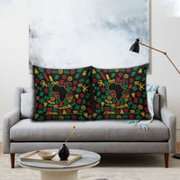 African Map Symbol Pillow Cover with Red Yellow Green Tribal Symbols and Empowering Pattern - Wonder Print Shop