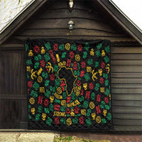 African Map Symbol Quilt with Red Yellow Green Tribal Symbols and Empowering Pattern - Wonder Print Shop