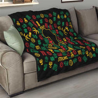 African Map Symbol Quilt with Red Yellow Green Tribal Symbols and Empowering Pattern - Wonder Print Shop