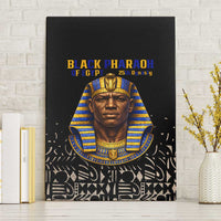 Taharqa Canvas Wall Art with Black Pharaoh Portrait, 25th Dynasty of Egypt Text and Nubian-Inspired - Wonder Print Shop