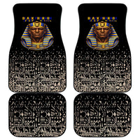 Taharqa Car Mats with Black Pharaoh Portrait, 25th Dynasty of Egypt Text and Nubian-Inspired - Wonder Print Shop
