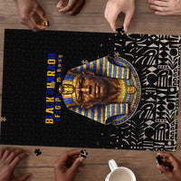 Taharqa Puzzle with Black Pharaoh Portrait, 25th Dynasty of Egypt Text and Nubian-Inspired - Wonder Print Shop