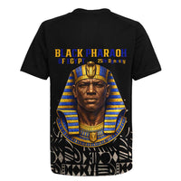 Taharqa Rugby Jersey with Black Pharaoh Portrait, 25th Dynasty of Egypt Text and Nubian-Inspired - Wonder Print Shop