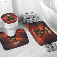 Taharqa Bathroom Set with Warrior Portrait, Lion of Kush Title and Bold Red Defender of Africa - Wonder Print Shop