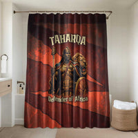 Taharqa Bathroom Set with Warrior Portrait, Lion of Kush Title and Bold Red Defender of Africa - Wonder Print Shop
