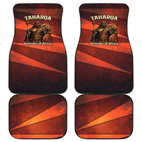Taharqa Car Mats with Warrior Portrait, Lion of Kush Title and Bold Red Defender of Africa - Wonder Print Shop