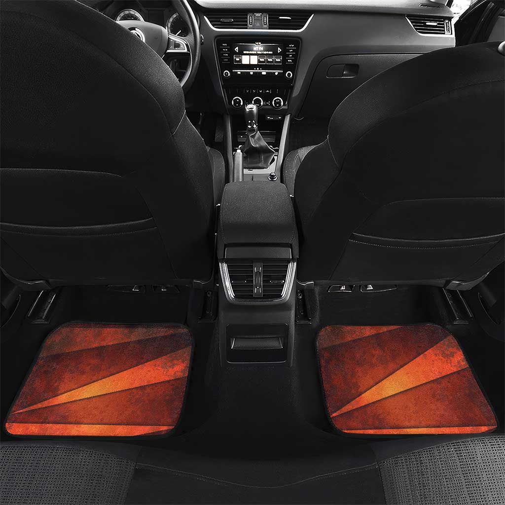 Taharqa Car Mats with Warrior Portrait, Lion of Kush Title and Bold Red Defender of Africa - Wonder Print Shop
