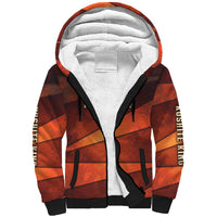 Taharqa Sherpa Hoodie with Warrior Portrait, Lion of Kush Title and Bold Red Defender of Africa - Wonder Print Shop