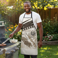 Taharqa Apron with Ancient Map Illustration, King of Two Lands Title and Kush Egypt Temple - Wonder Print Shop