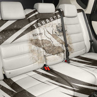 Taharqa Back Car Seat Cover with Ancient Map Illustration, King of Two Lands Title and Kush Egypt Temple - Wonder Print Shop