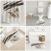 Taharqa Bathroom Set with Ancient Map Illustration, King of Two Lands Title and Kush Egypt Temple - Wonder Print Shop