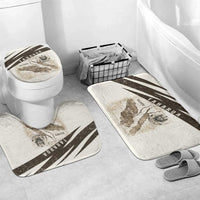 Taharqa Bathroom Set with Ancient Map Illustration, King of Two Lands Title and Kush Egypt Temple - Wonder Print Shop