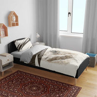 Taharqa Bedding Set with Ancient Map Illustration, King of Two Lands Title and Kush Egypt Temple - Wonder Print Shop