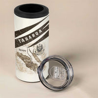 Taharqa 4 in 1 Can Cooler Tumbler with Ancient Map Illustration, King of Two Lands Title and Kush Egypt Temple - Wonder Print Shop