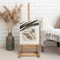 Taharqa Canvas Wall Art with Ancient Map Illustration, King of Two Lands Title and Kush Egypt Temple - Wonder Print Shop