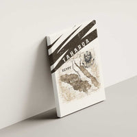 Taharqa Canvas Wall Art with Ancient Map Illustration, King of Two Lands Title and Kush Egypt Temple - Wonder Print Shop