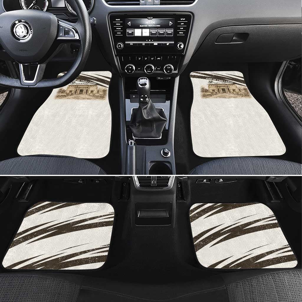 Taharqa Car Mats with Ancient Map Illustration, King of Two Lands Title and Kush Egypt Temple - Wonder Print Shop