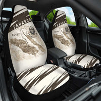 Taharqa Car Seat Cover with Ancient Map Illustration, King of Two Lands Title and Kush Egypt Temple - Wonder Print Shop