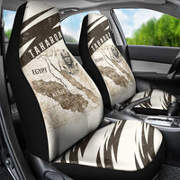 Taharqa Car Seat Cover with Ancient Map Illustration, King of Two Lands Title and Kush Egypt Temple - Wonder Print Shop