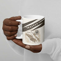 Taharqa Ceramic Mug with Ancient Map Illustration, King of Two Lands Title and Kush Egypt Temple - Wonder Print Shop