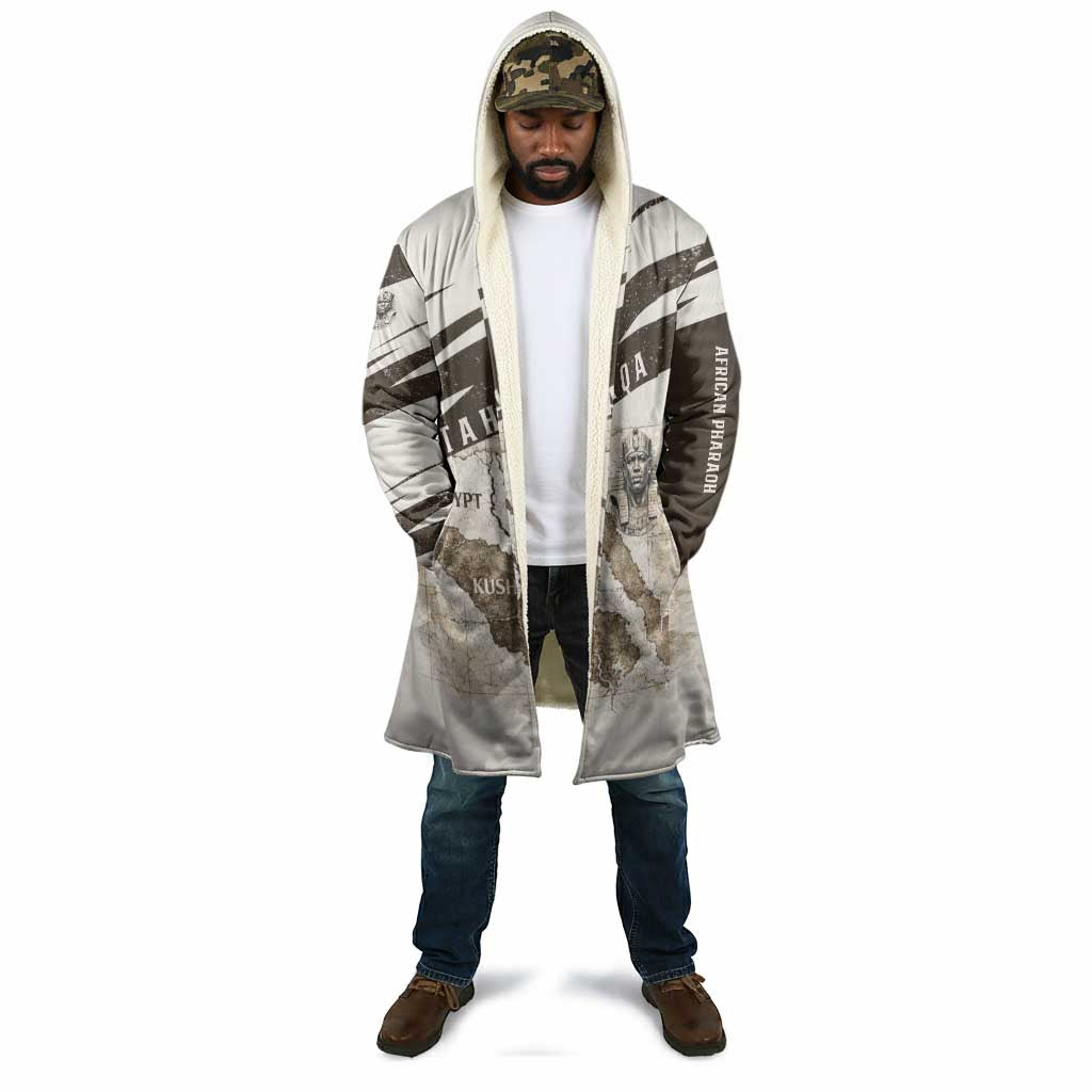 Taharqa Cloak with Ancient Map Illustration, King of Two Lands Title and Kush Egypt Temple - Wonder Print Shop