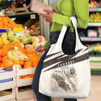 Taharqa Grocery Bag with Ancient Map Illustration, King of Two Lands Title and Kush Egypt Temple - Wonder Print Shop