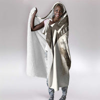 Taharqa Hooded Blanket with Ancient Map Illustration, King of Two Lands Title and Kush Egypt Temple - Wonder Print Shop
