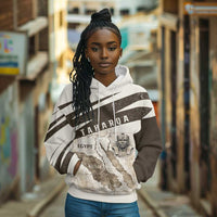 Taharqa Hoodie with Ancient Map Illustration, King of Two Lands Title and Kush Egypt Temple - Wonder Print Shop