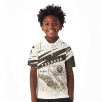 Taharqa Kid Polo Shirt with Ancient Map Illustration, King of Two Lands Title and Kush Egypt Temple - Wonder Print Shop