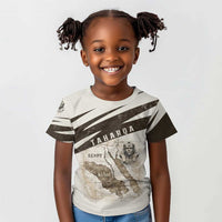 Taharqa Kid T shirt with Ancient Map Illustration, King of Two Lands Title and Kush Egypt Temple - Wonder Print Shop