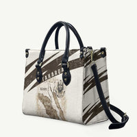 Taharqa Leather Bag with Ancient Map Illustration, King of Two Lands Title and Kush Egypt Temple - Wonder Print Shop