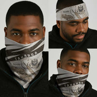 Taharqa Neck Gaiter with Ancient Map Illustration, King of Two Lands Title and Kush Egypt Temple - Wonder Print Shop
