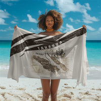 Taharqa Sarong with Ancient Map Illustration, King of Two Lands Title and Kush Egypt Temple - Wonder Print Shop